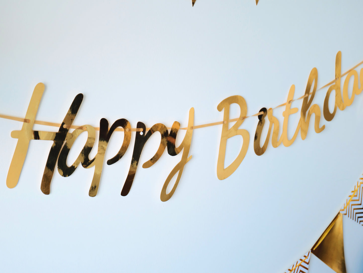 Laser Cut Birthday Banner, Happy Birthday Bunting Banner