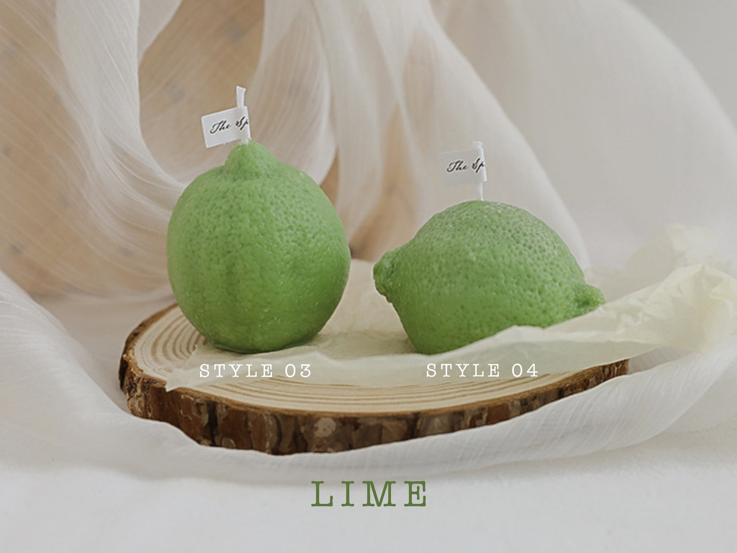 Handmade Lime Scented Candles, Green Lemon Soy Wax Candles