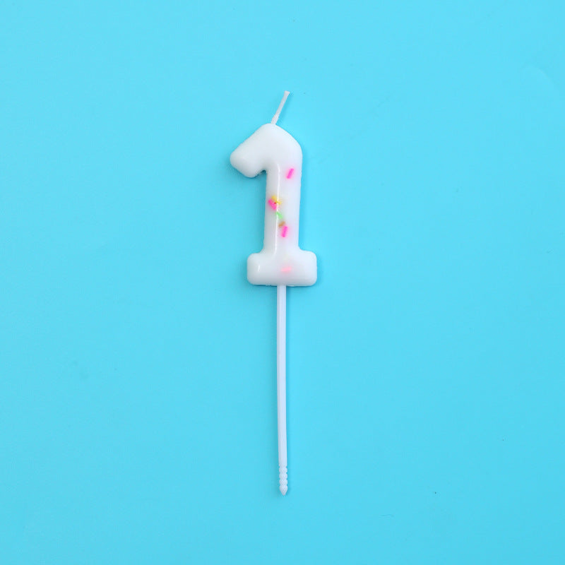White Birthday Number Candles