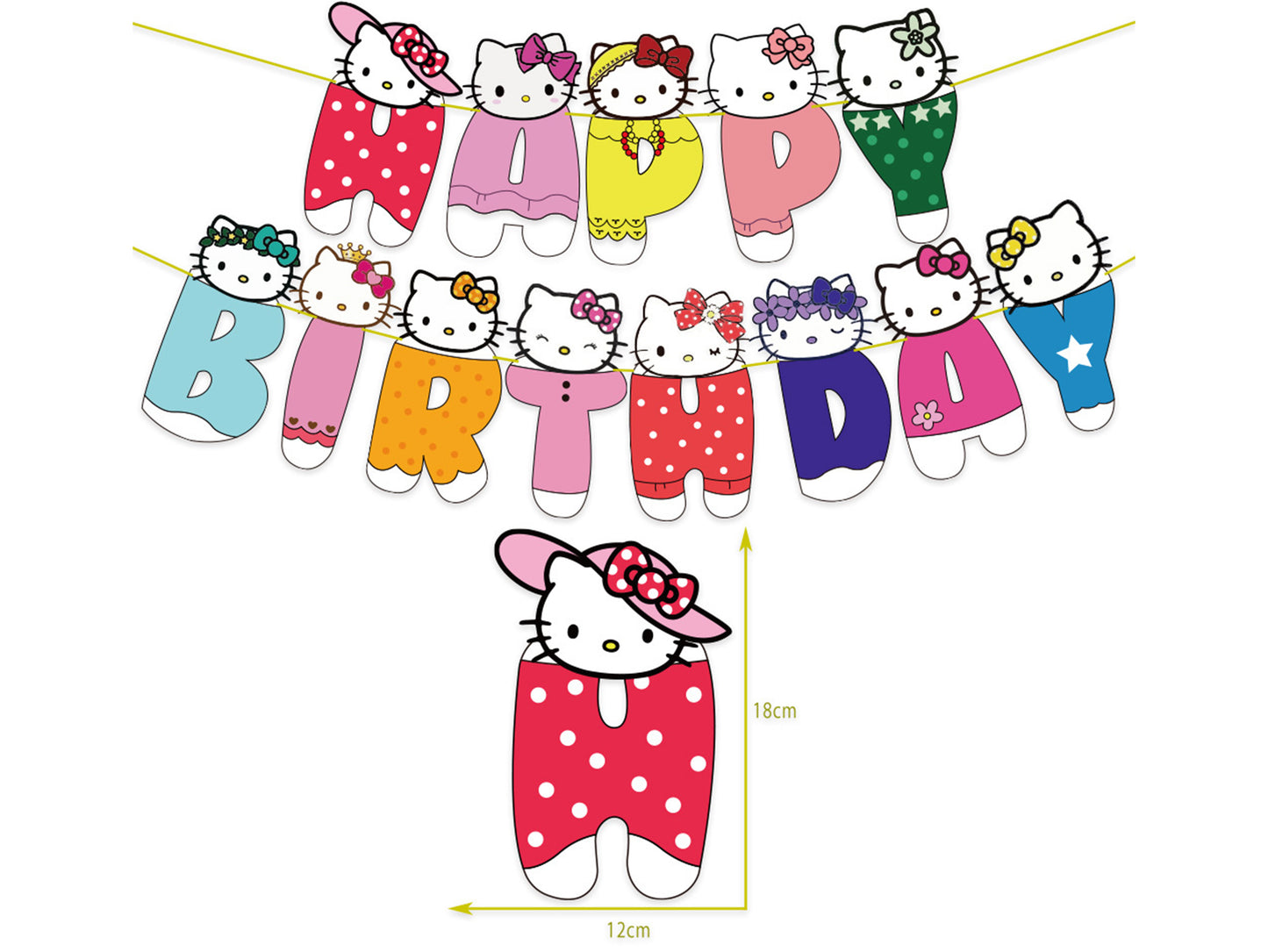 Hello Kitty Birthday Banners, Hello Kitty Balloons, Hello Kitty Cake Toppers