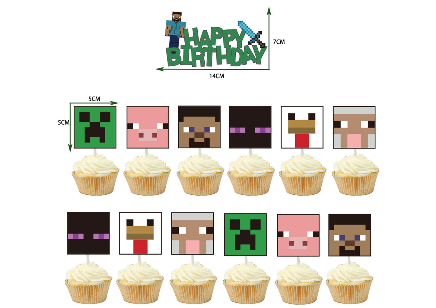 Minecraft Cake Toppers