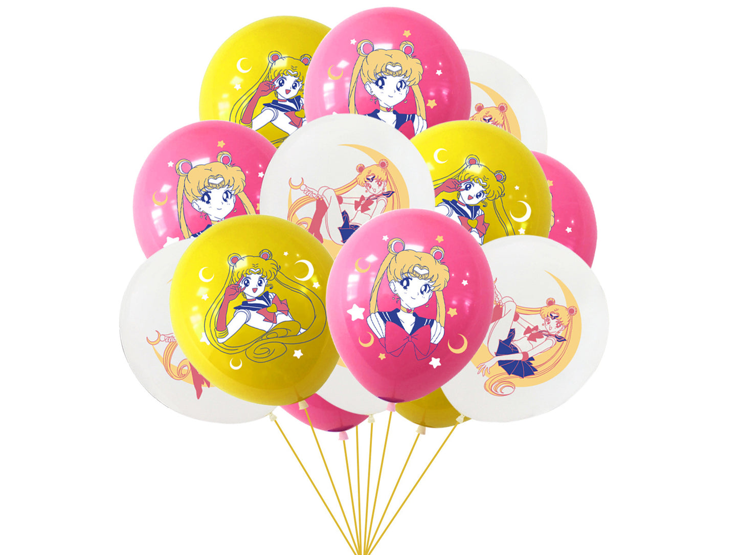Sailor Moon Birthday Banners, Sailor Moon Balloons, Sailor Moon Cake Toppers