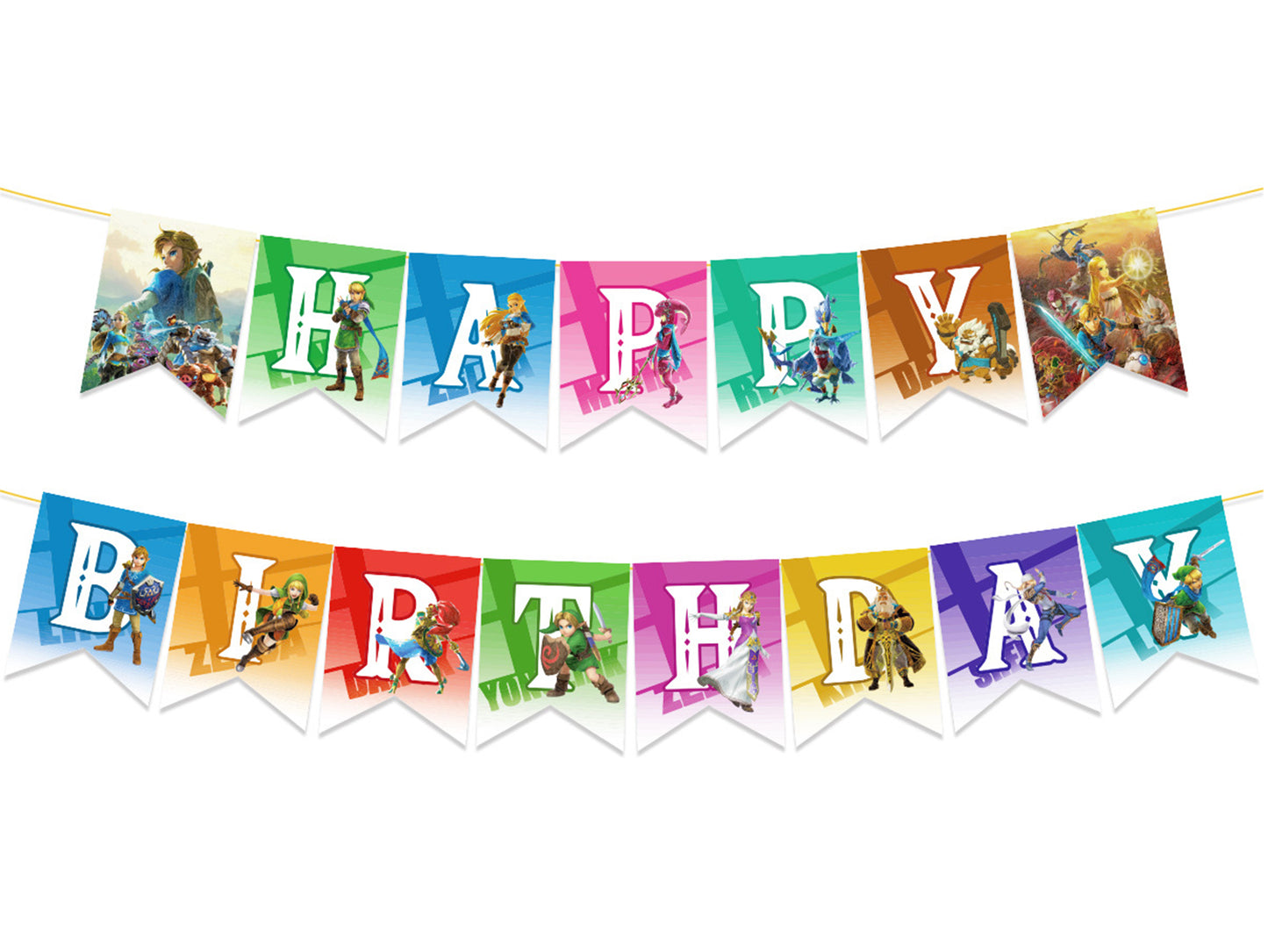 The Legend of Zelda Birthday Banners, Zelda Balloons, Zelda Cake Toppers
