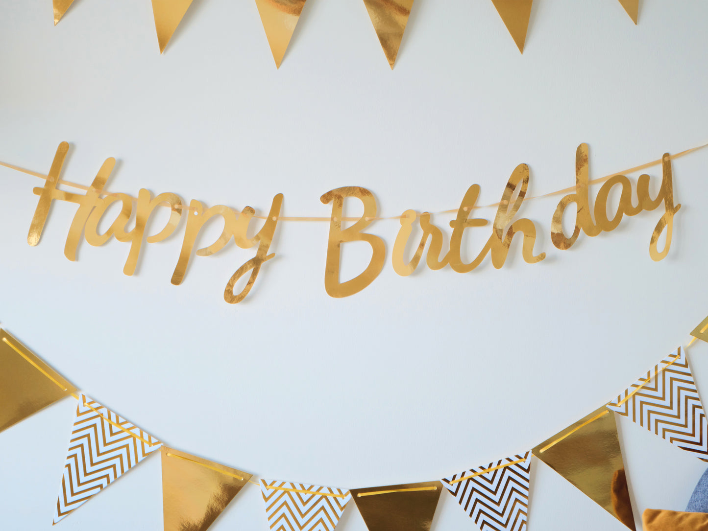 Laser Cut Birthday Banner, Happy Birthday Bunting Banner