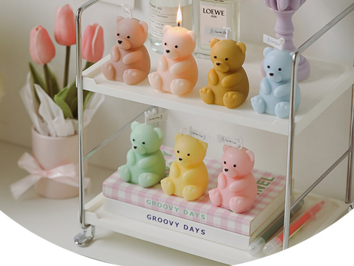 Handmade Bear Shaped Scented Candles, Bear Soy Wax Candles