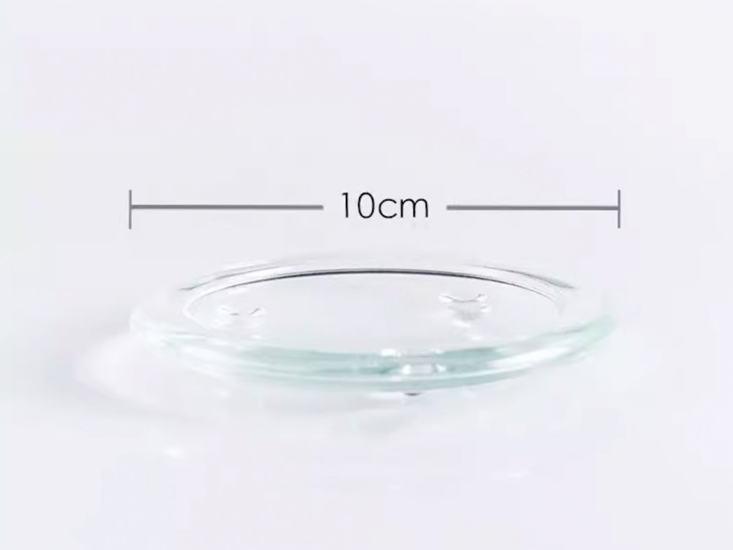 Clear Glass Candle Plates, Pillar Candle Holder Plates