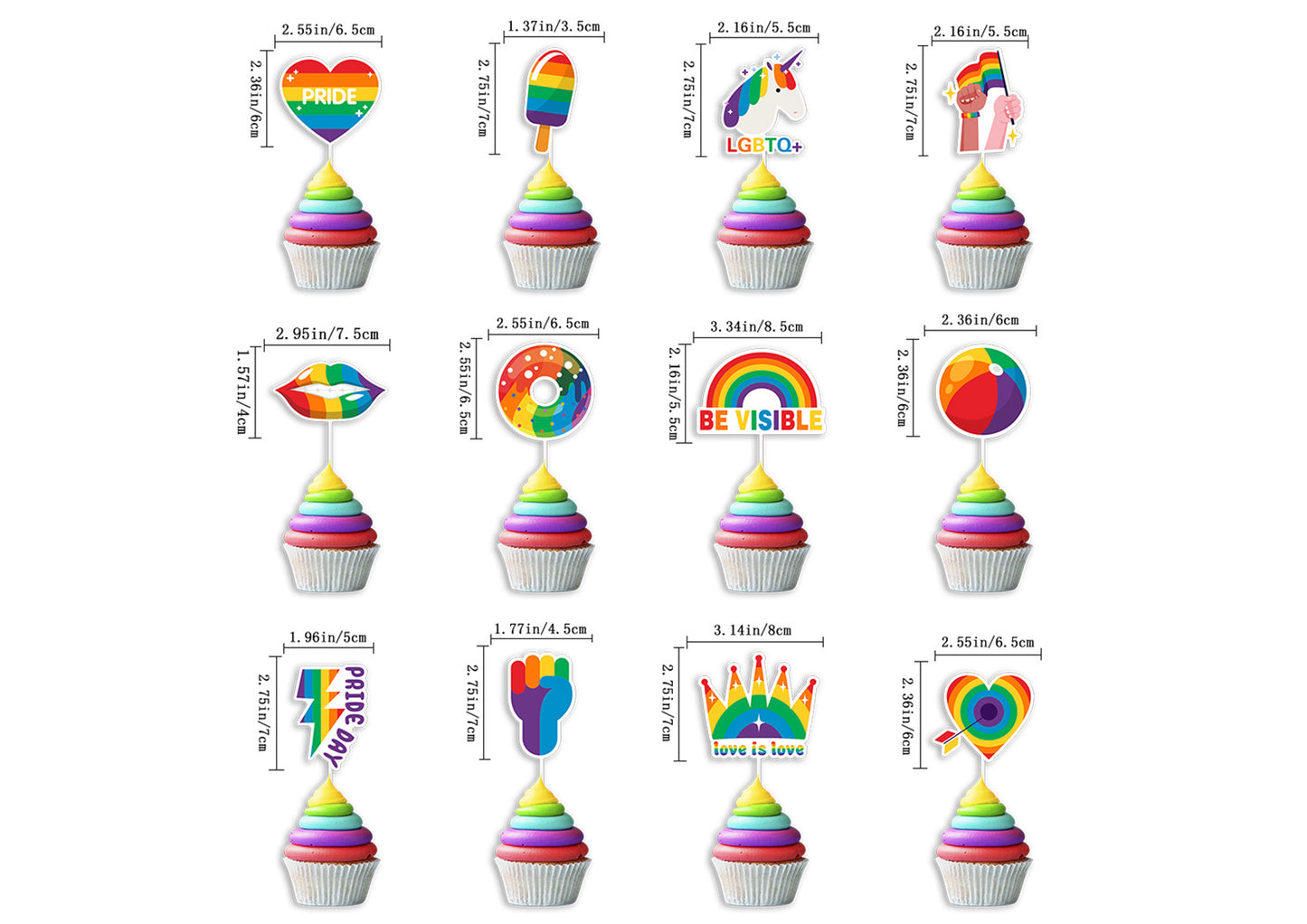 Pride LGBT Cake Toppers