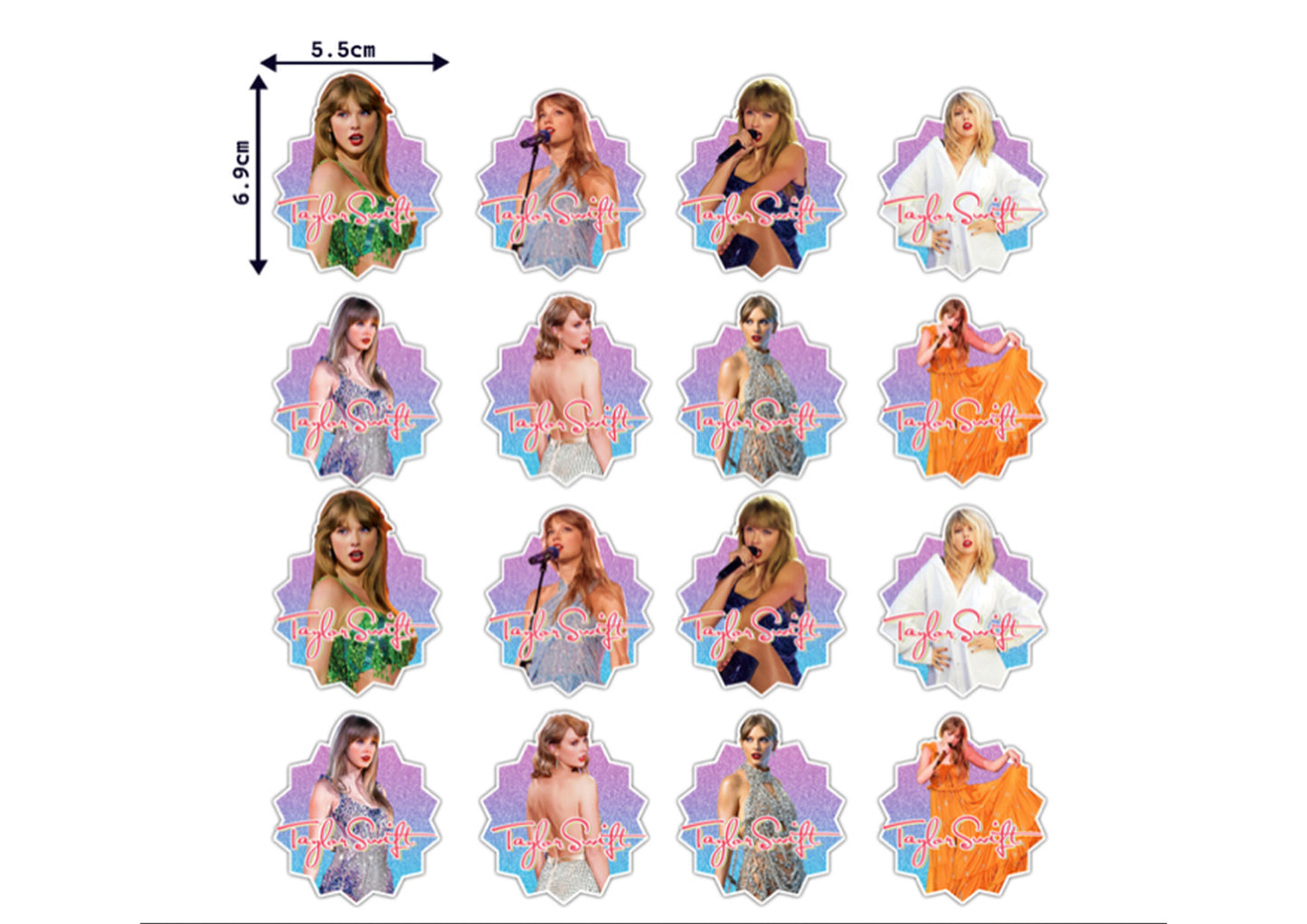 Taylor Swift Birthday Cake Topper Details