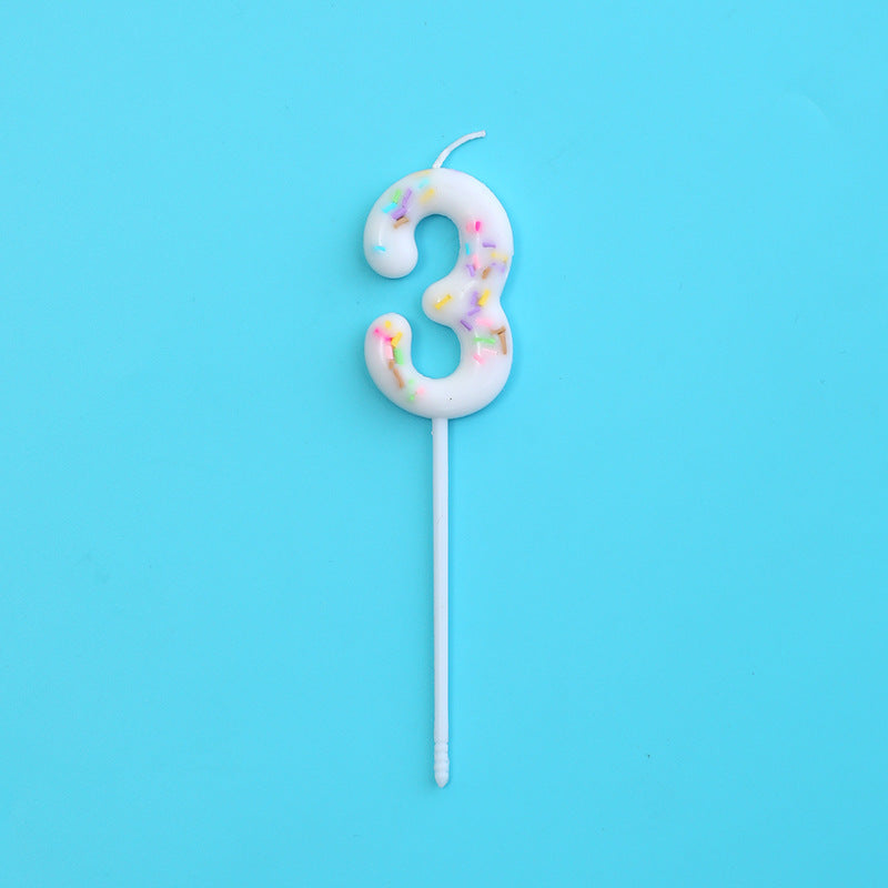 White Birthday Number Candles