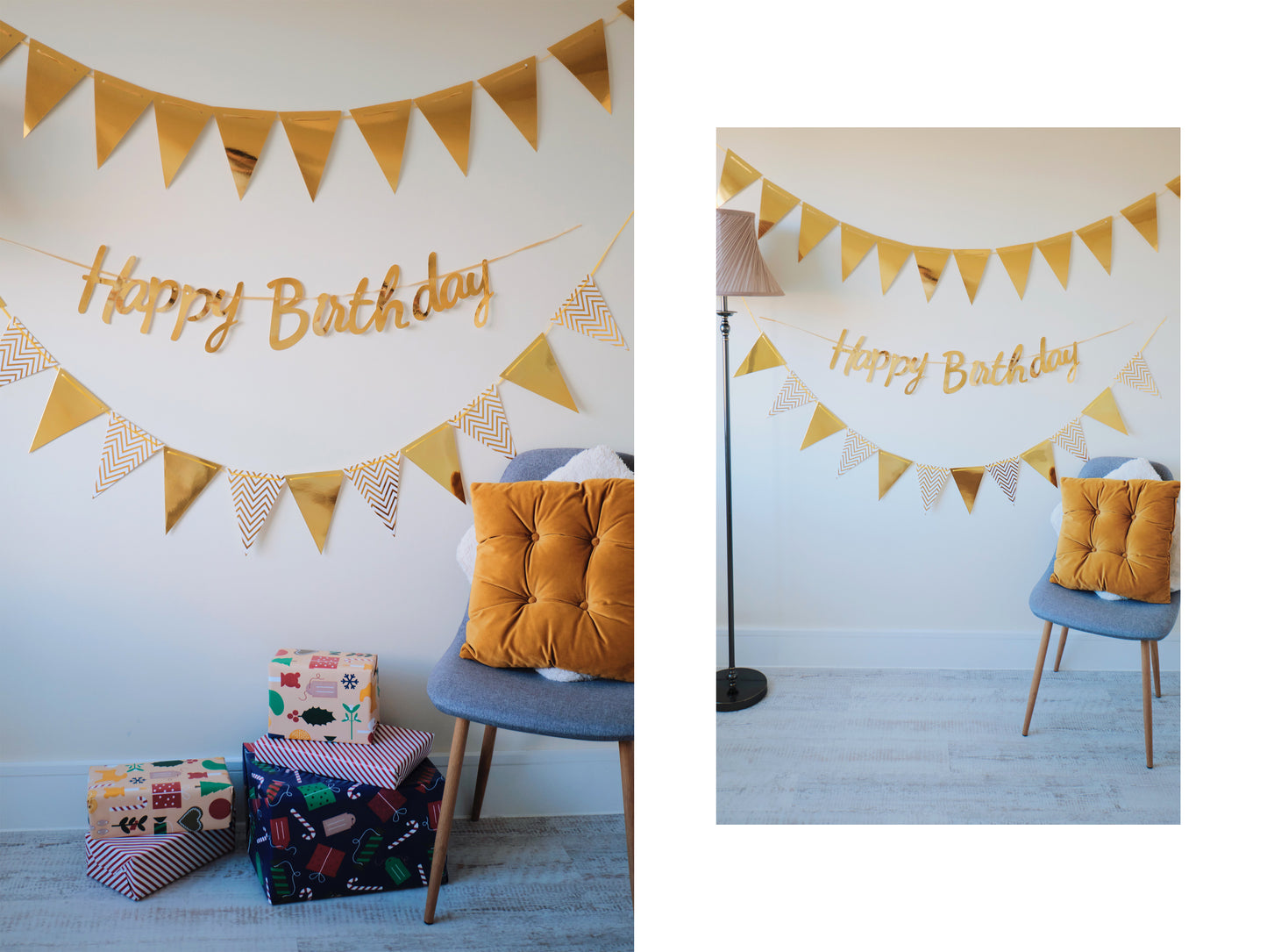 Laser Cut Birthday Banner, Happy Birthday Bunting Banner