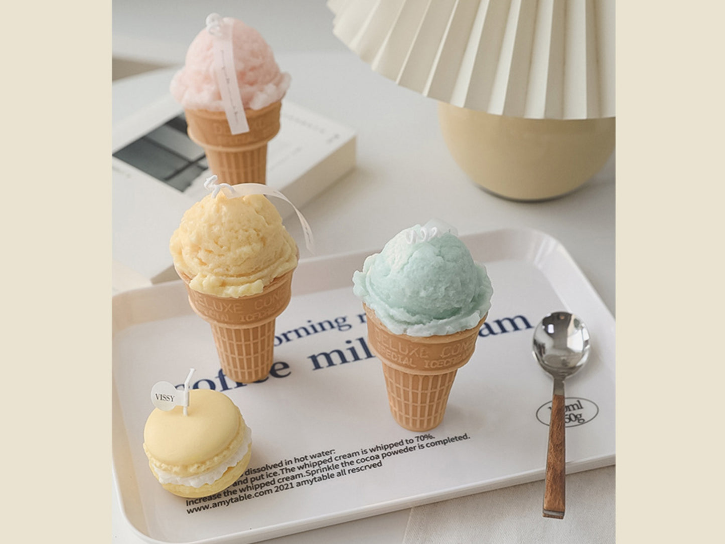 Handmade Ice Cream Shaped Scented Candles, Ice-cream Soy Wax Candle