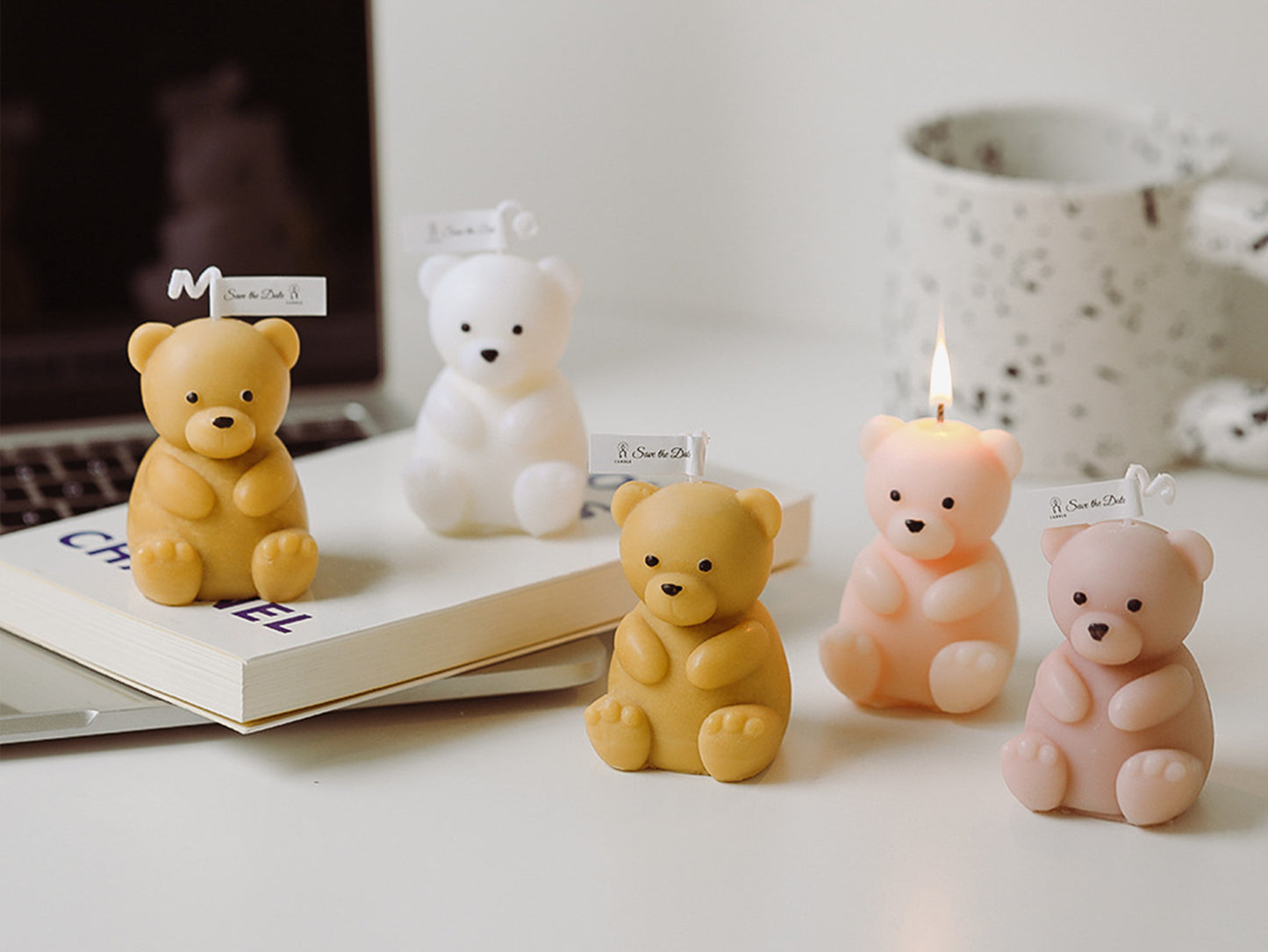 Handmade Bear Shaped Scented Candles, Bear Soy Wax Candles