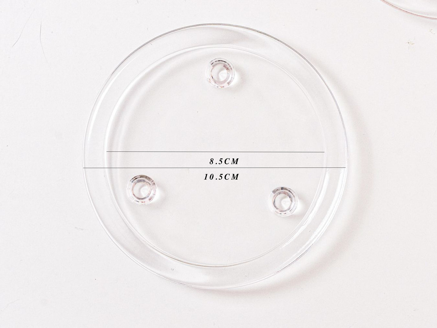 Clear Glass Candle Plates, Pillar Candle Holder Plates