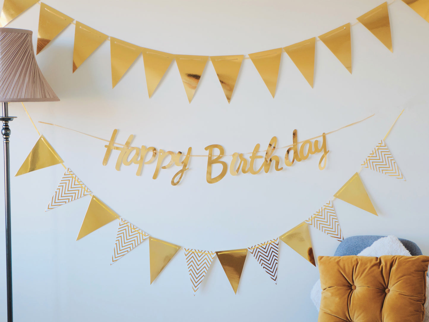 Laser Cut Birthday Banner, Happy Birthday Bunting Banner