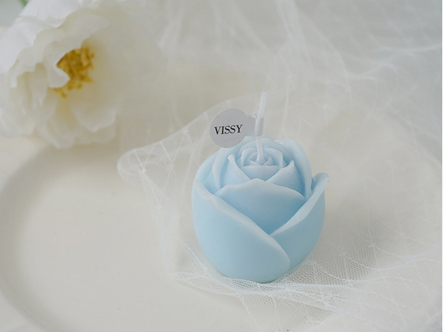 Handmade Rose Shaped Candles, Rose Scented Soy Wax Candles