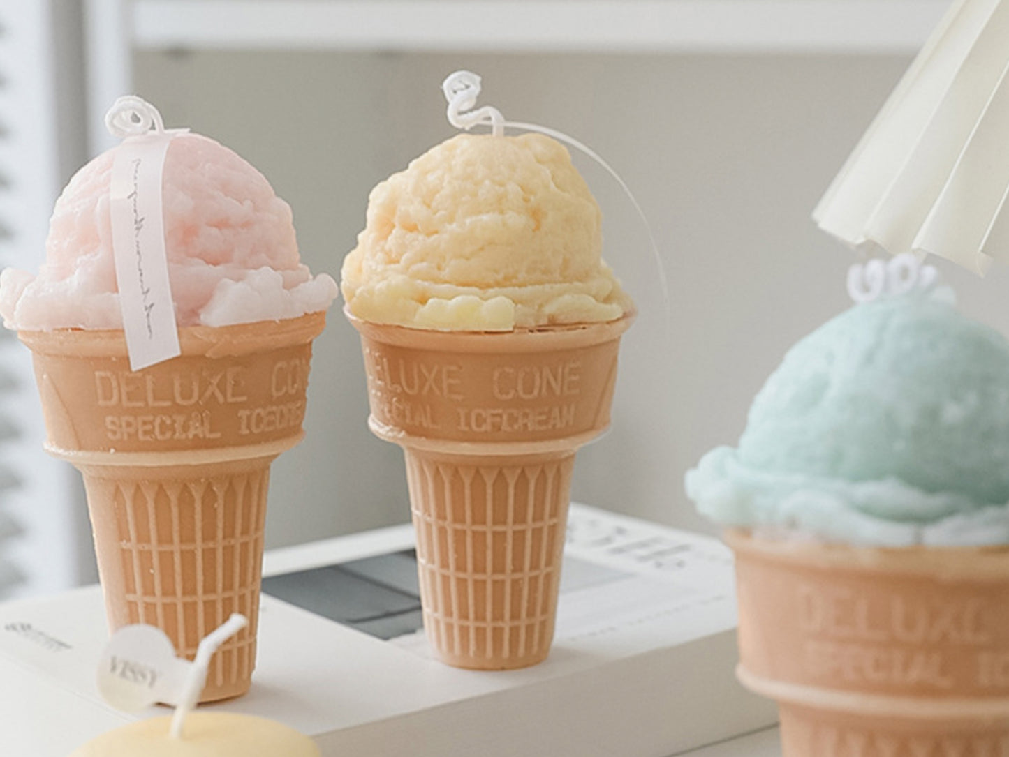 Handmade Ice Cream Shaped Scented Candles, Ice-cream Soy Wax Candle