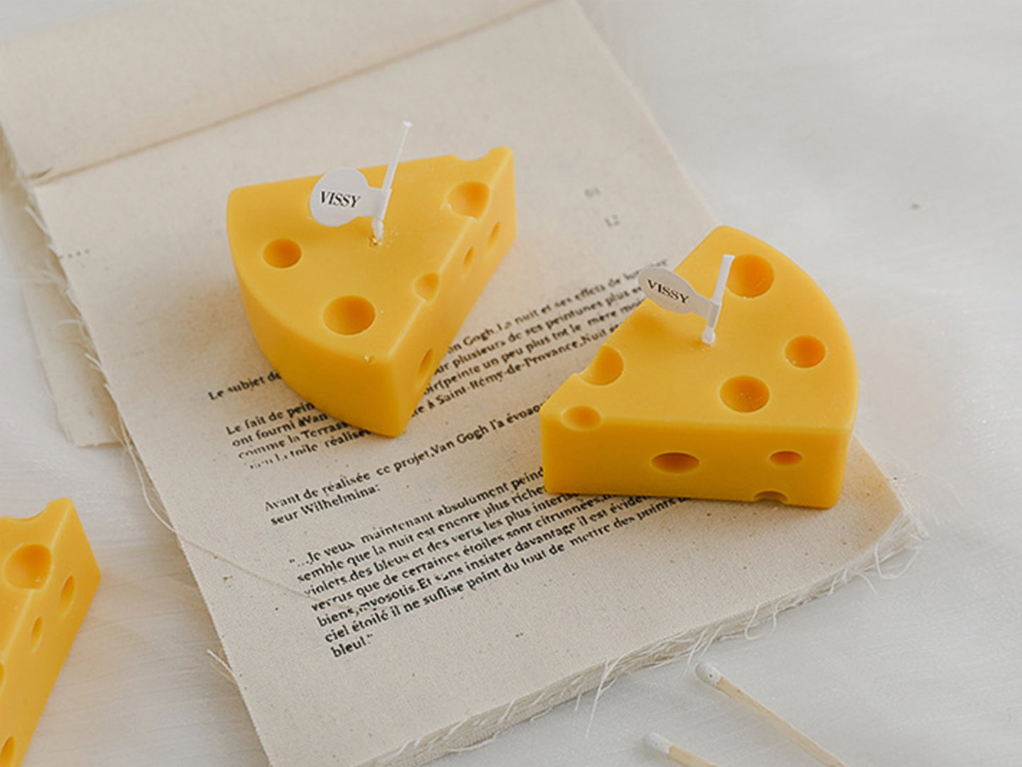 Handmade Cheese Shaped Scented Candles, Cheese Soy Wax Candle