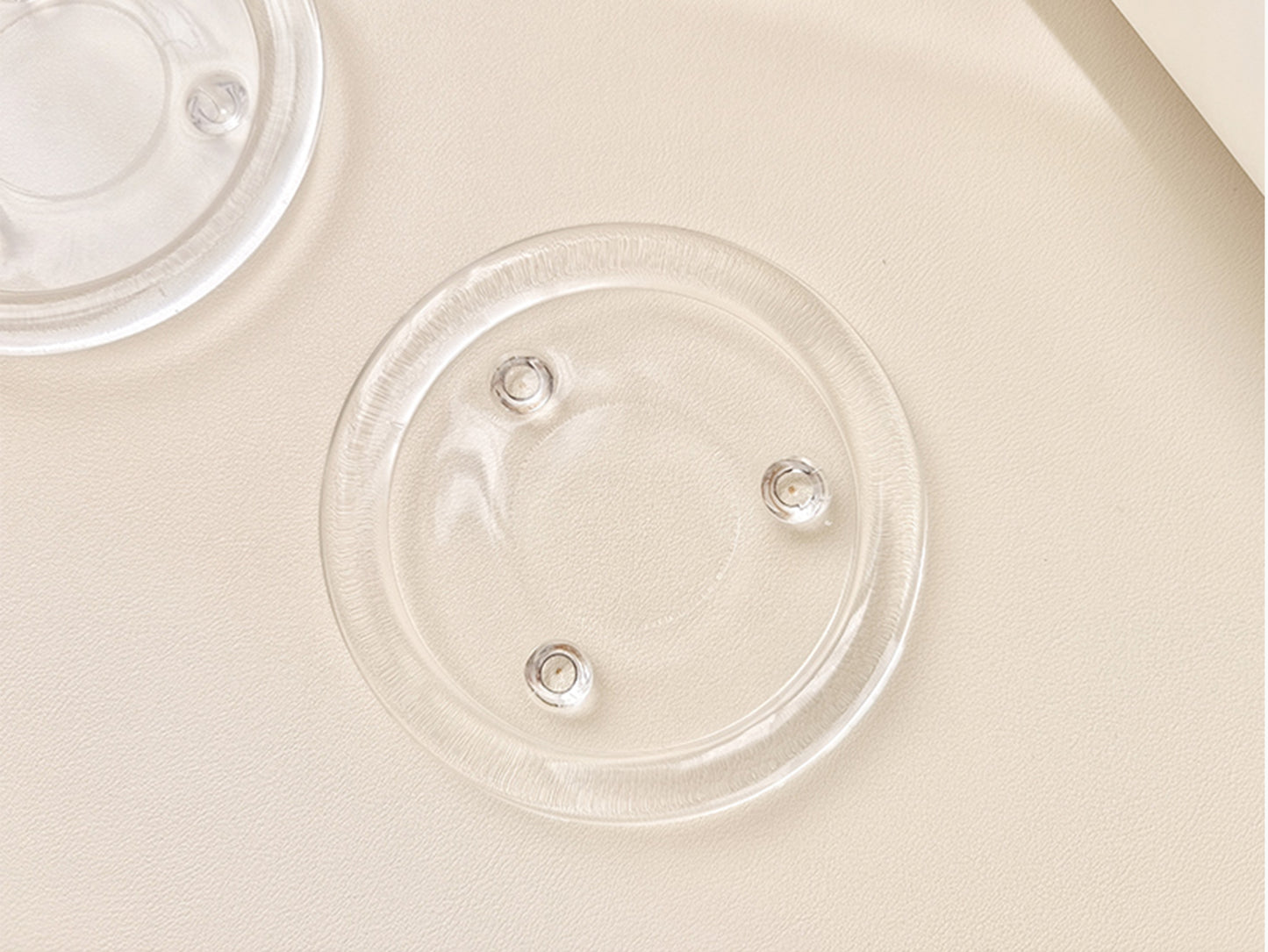Clear Glass Candle Plates, Pillar Candle Holder Plates