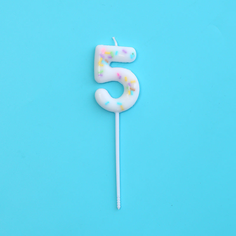 White Birthday Number Candles