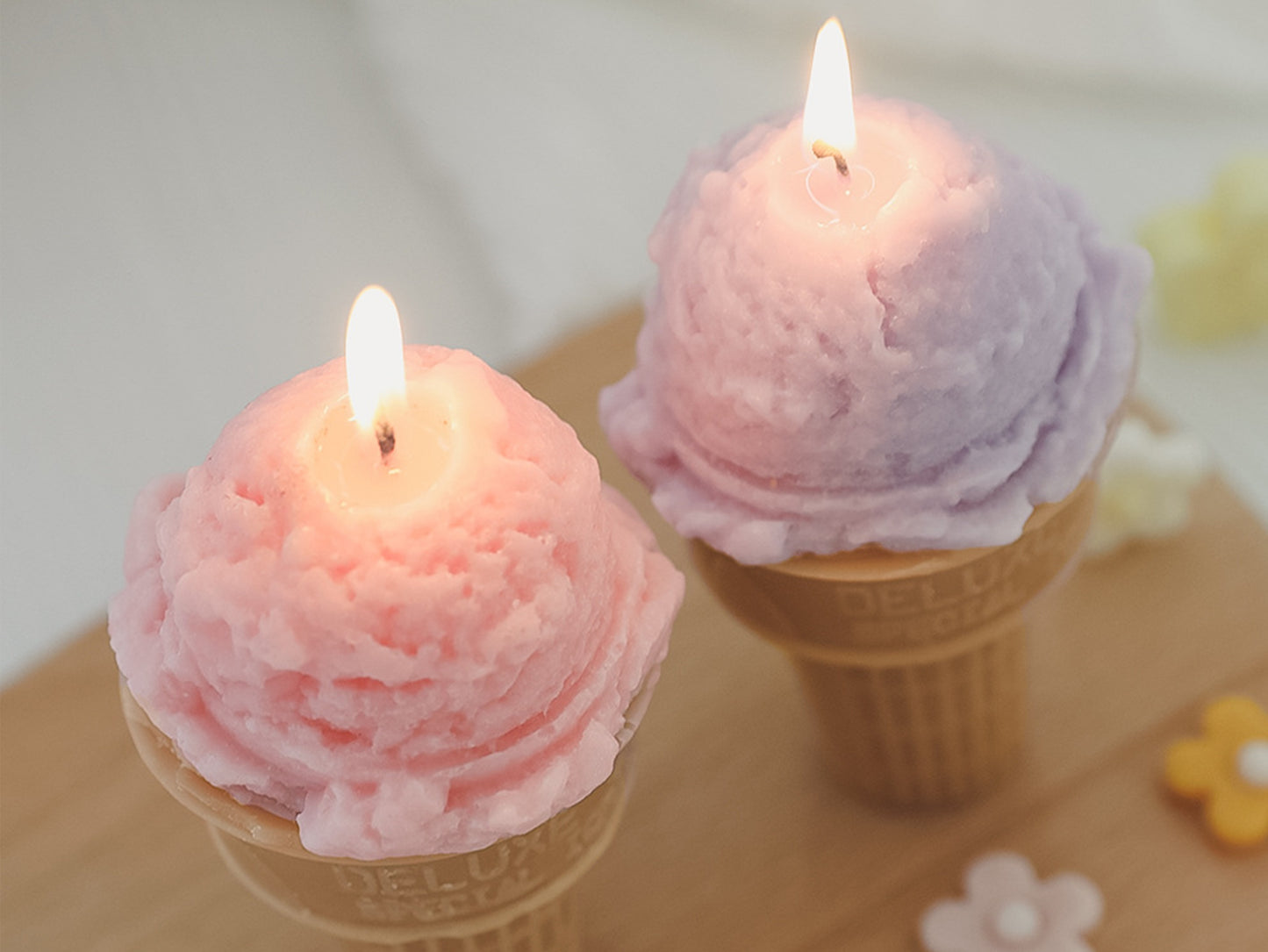 Handmade Ice Cream Shaped Scented Candles, Ice-cream Soy Wax Candle