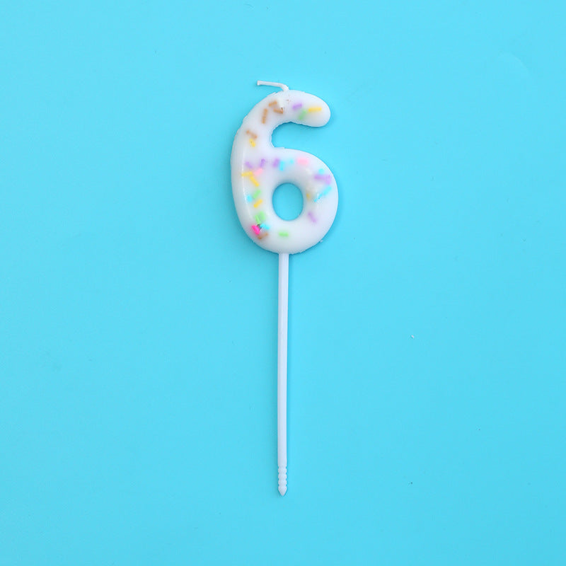White Birthday Number Candles