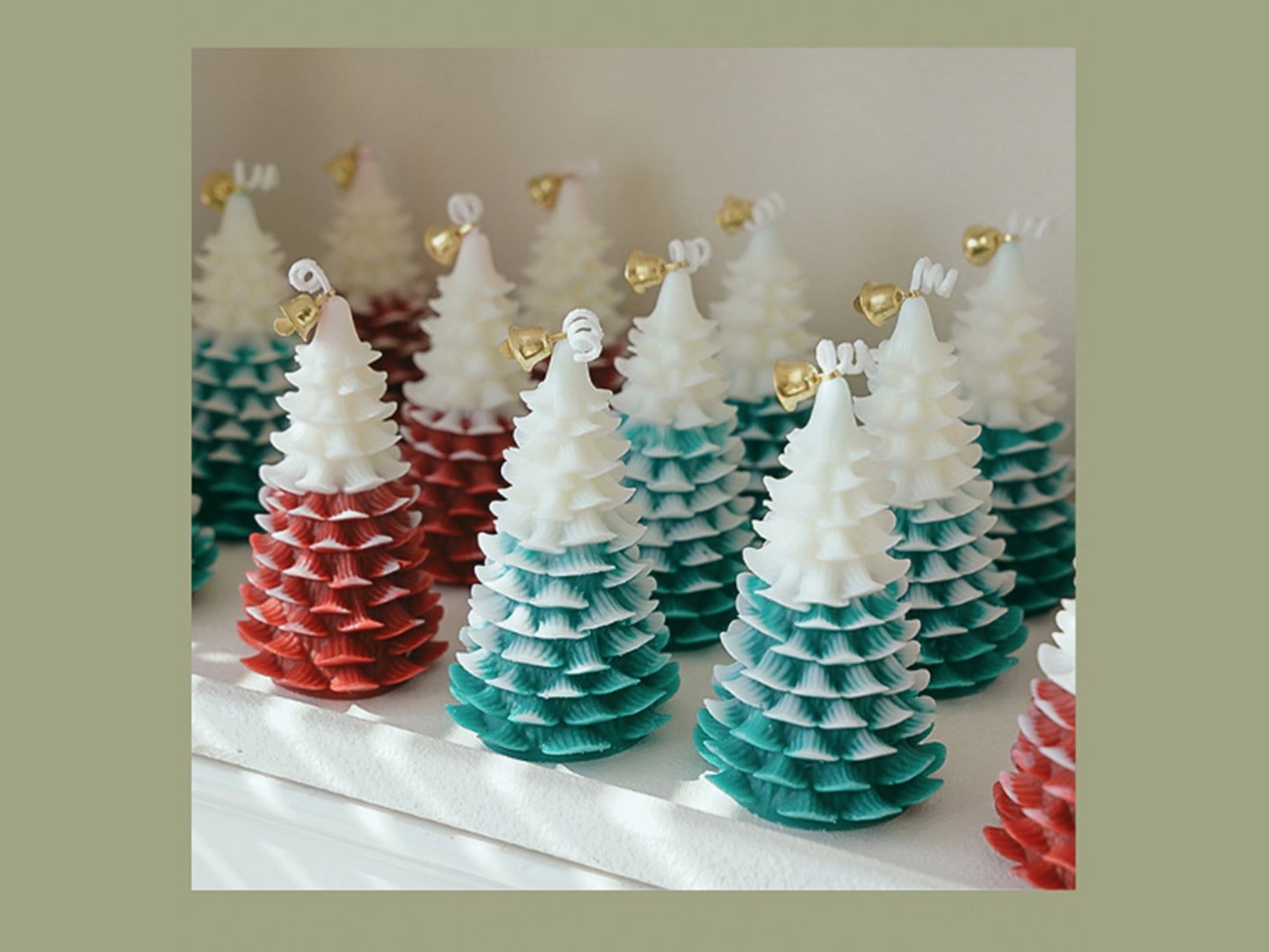 Christmas Tree Candles with Christmas Gift Box, Christmas Decorative Candles