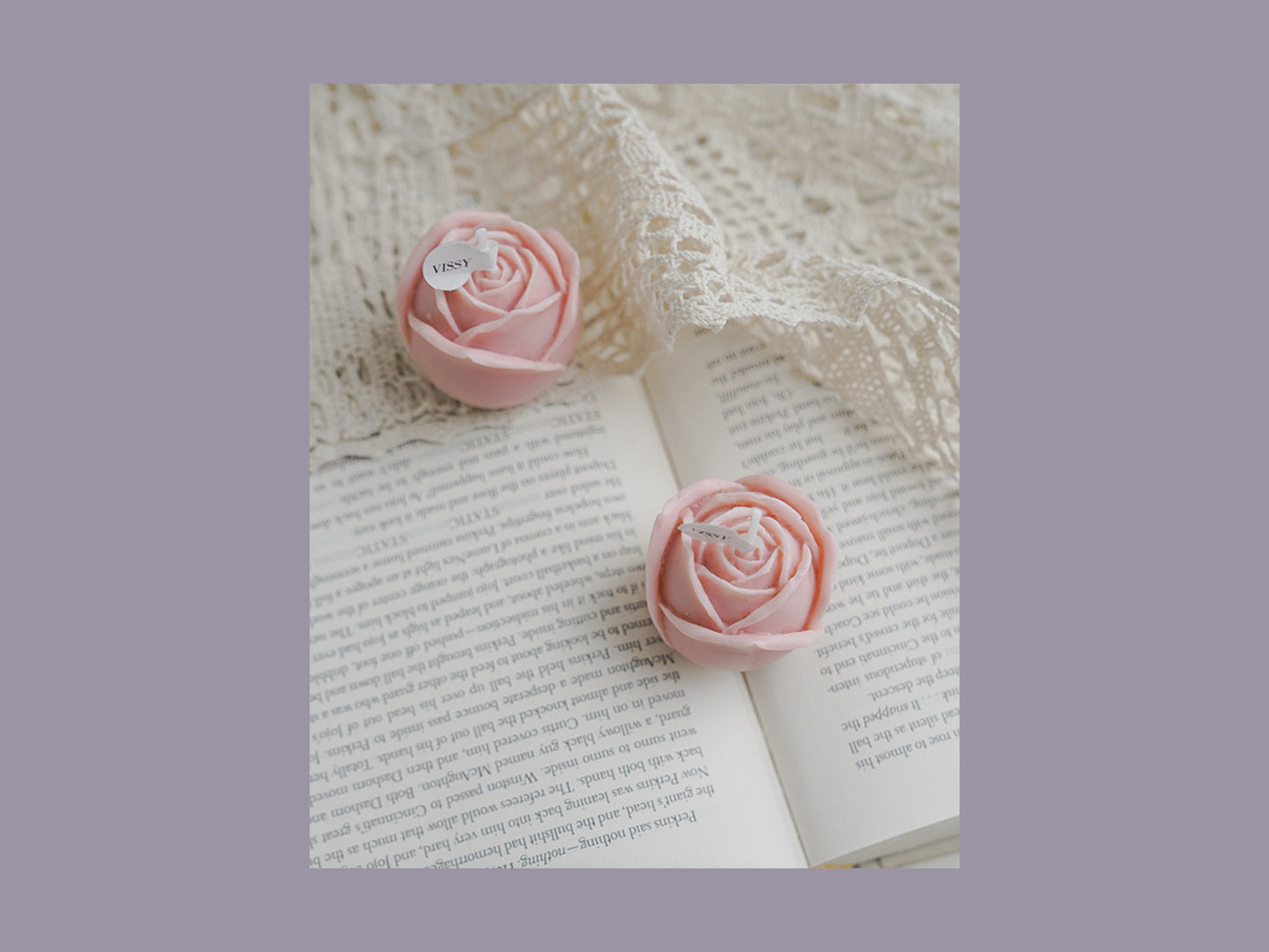 Handmade Rose Shaped Candles, Rose Scented Soy Wax Candles