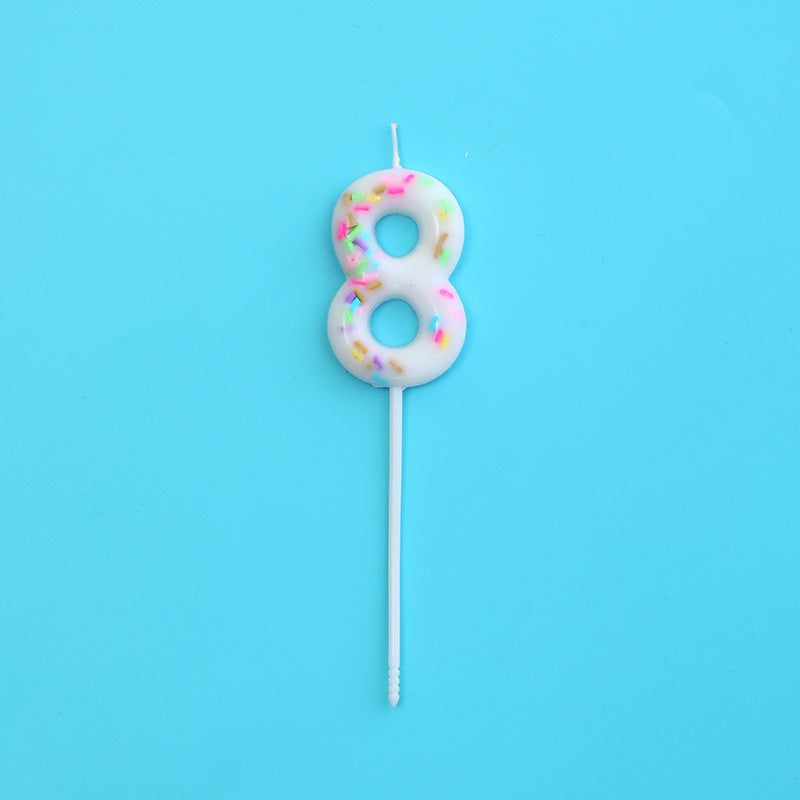 White Birthday Number Candles