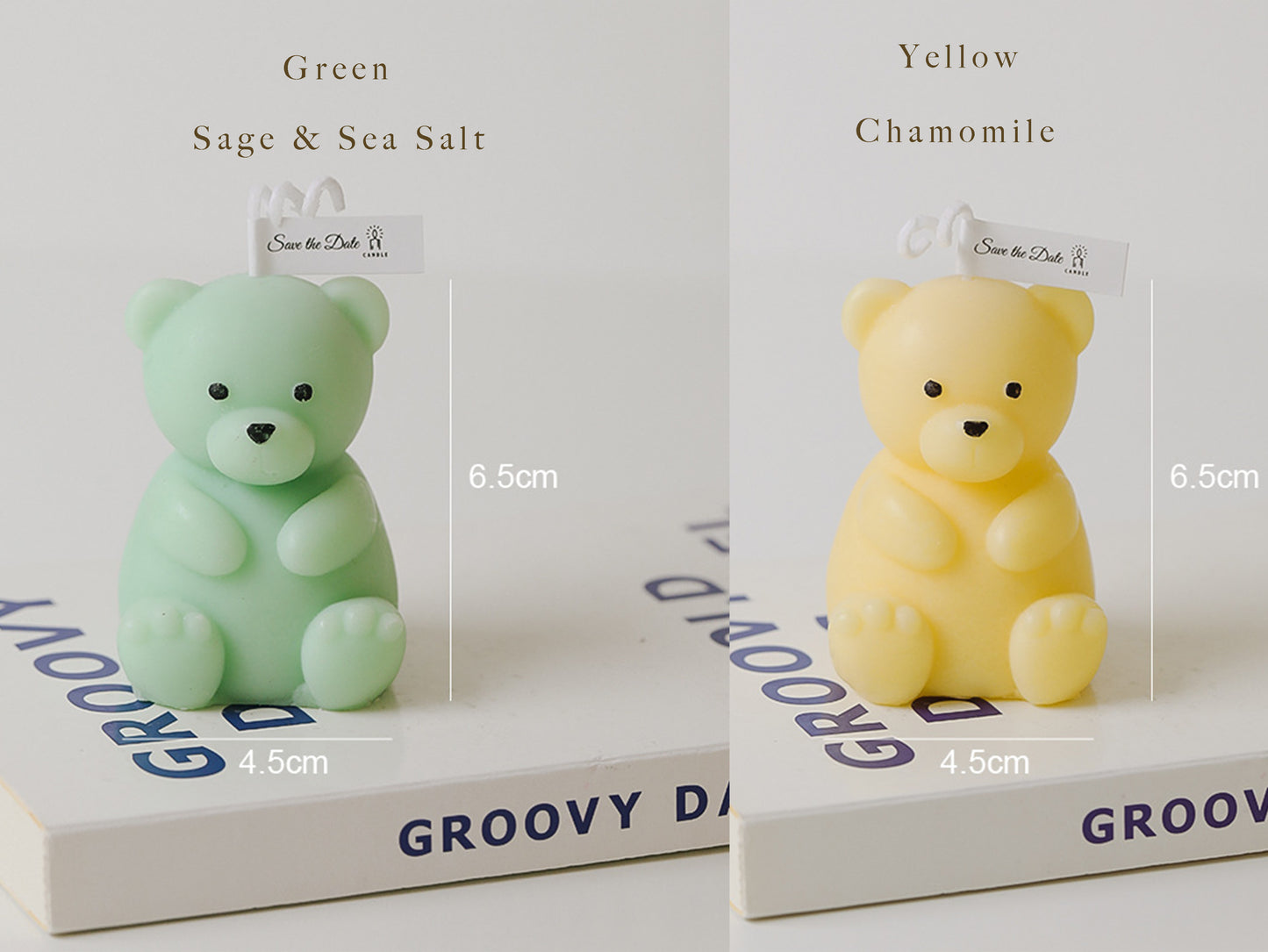 Handmade Bear Shaped Scented Candles, Bear Soy Wax Candles