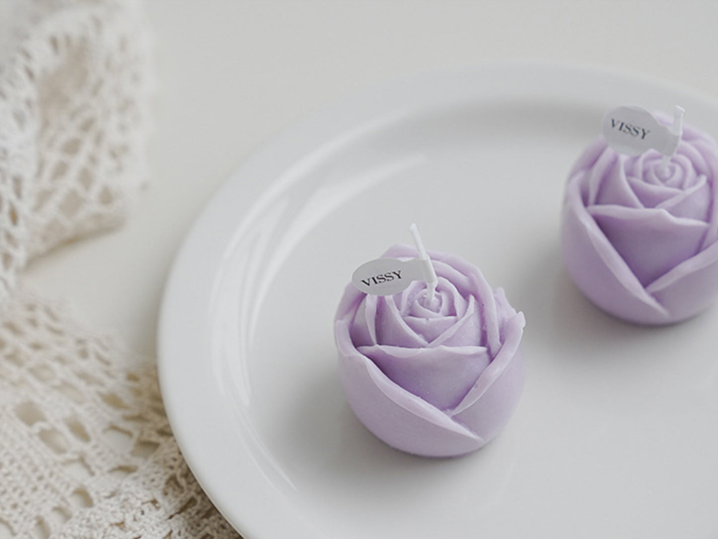Handmade Rose Shaped Candles, Rose Scented Soy Wax Candles