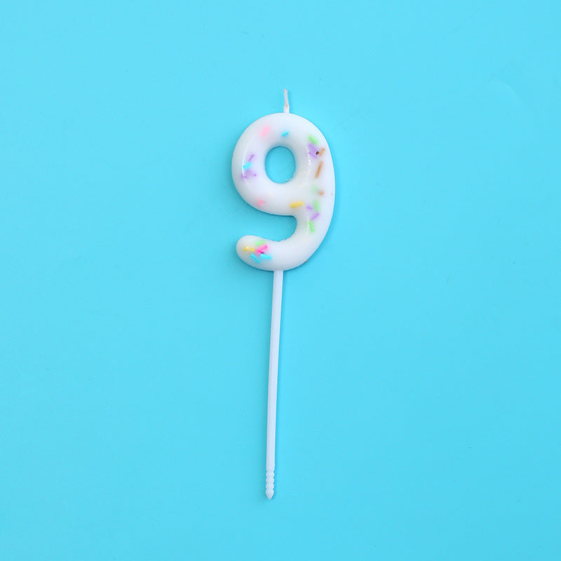 White Birthday Number Candles