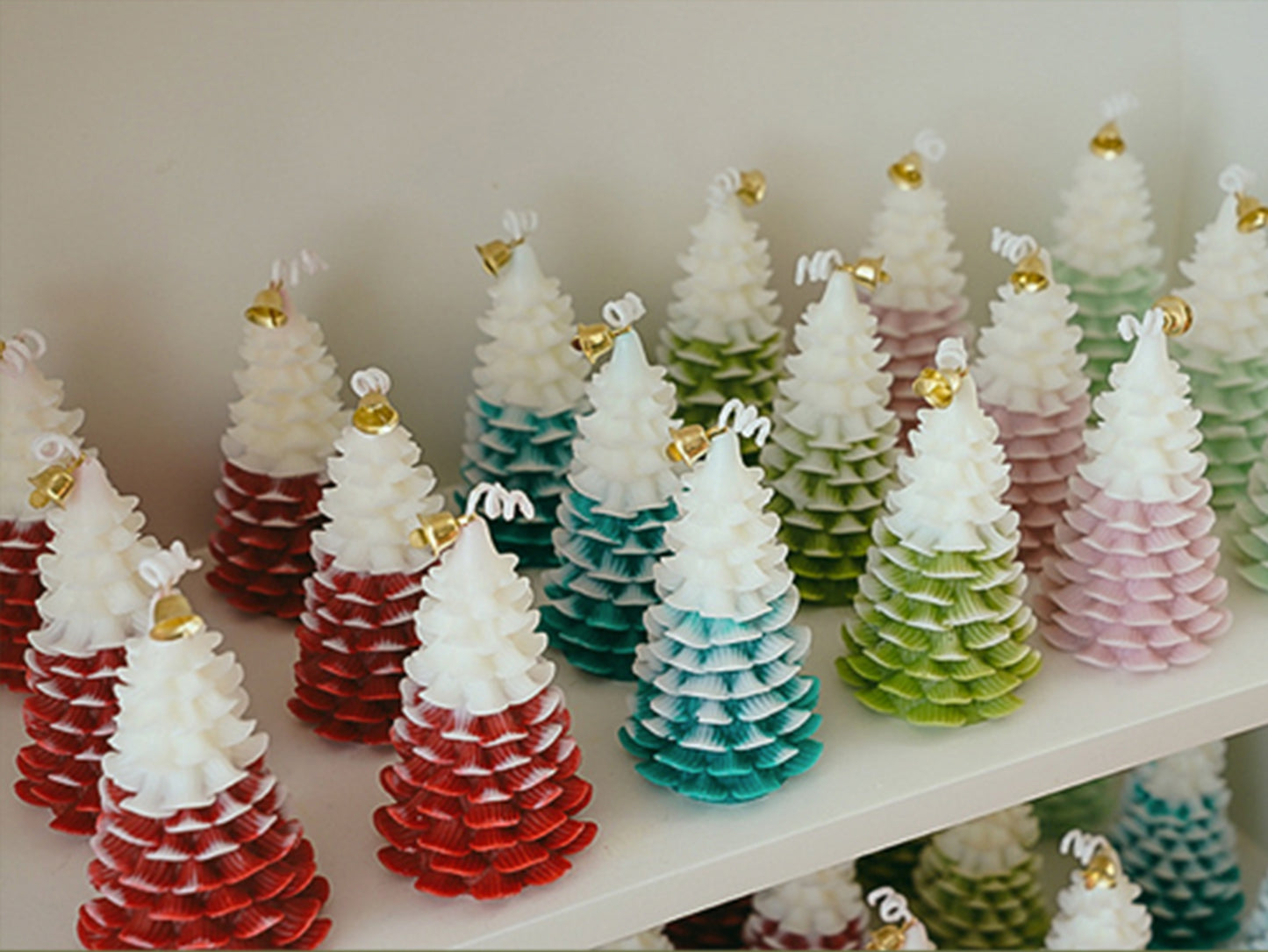 Christmas Tree Candles with Christmas Gift Box, Christmas Decorative Candles