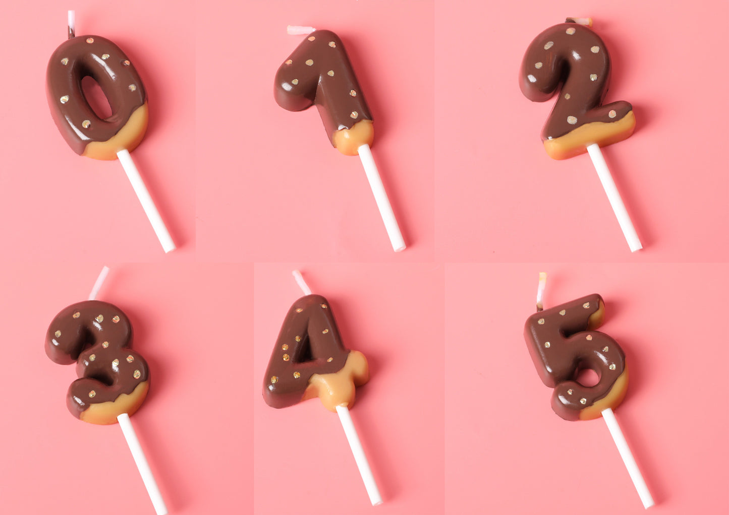 Donuts Chocolate Number Birthday Candles