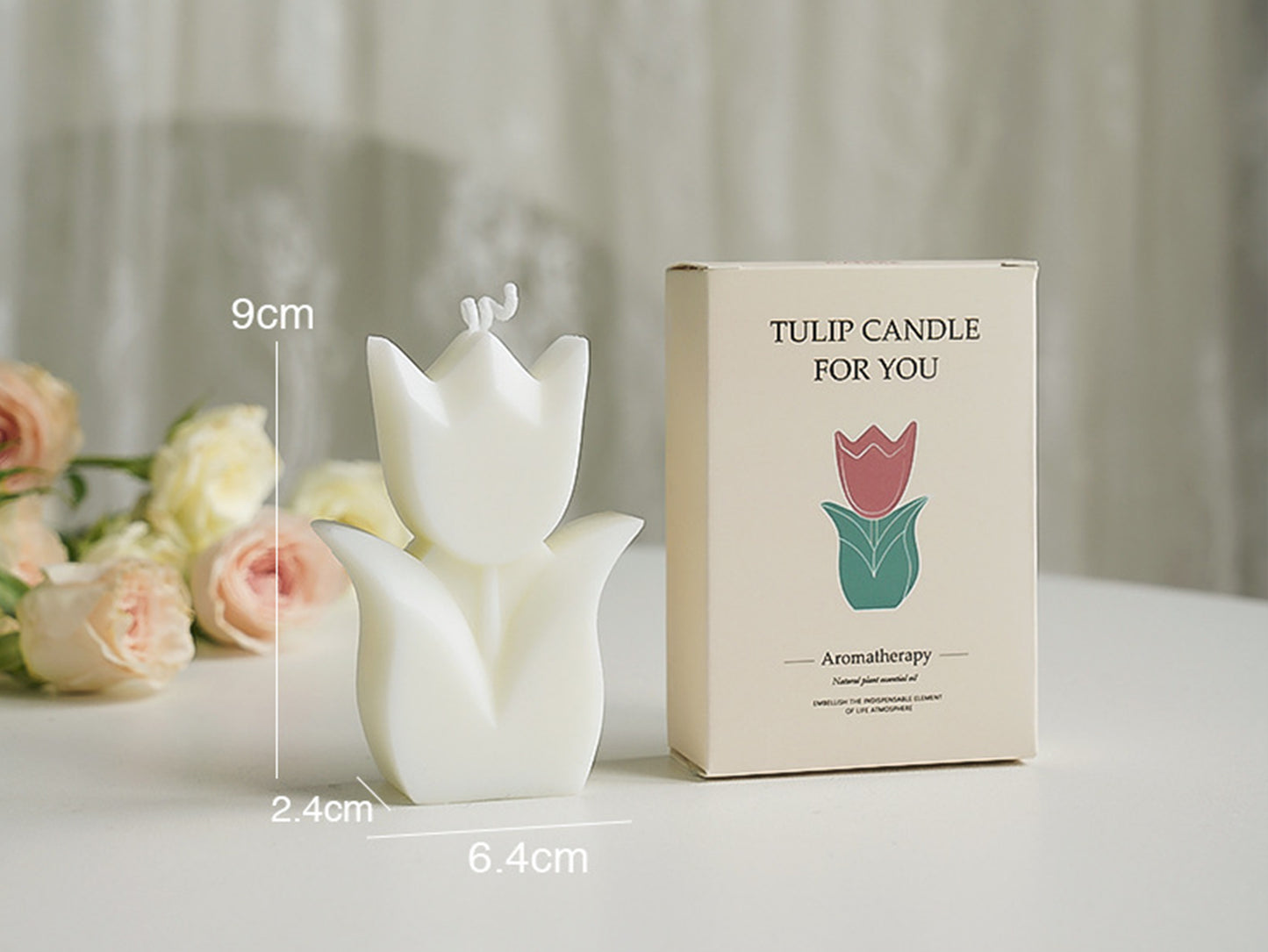 Handmade Tulip Scented Candles, Soy Wax Candles