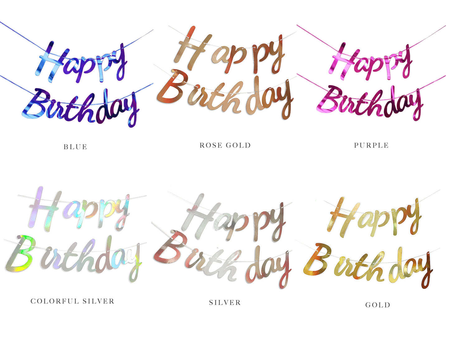 Laser Cut Birthday Banner, Happy Birthday Bunting Banner