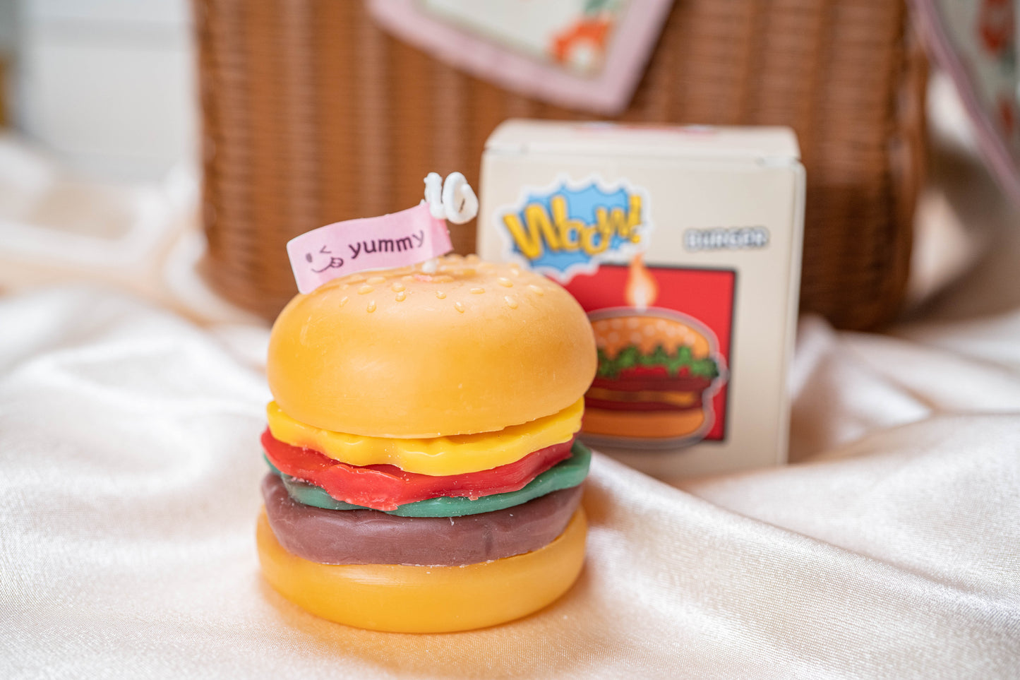 Burger Shaped Candles, Soy Wax Scented Candles