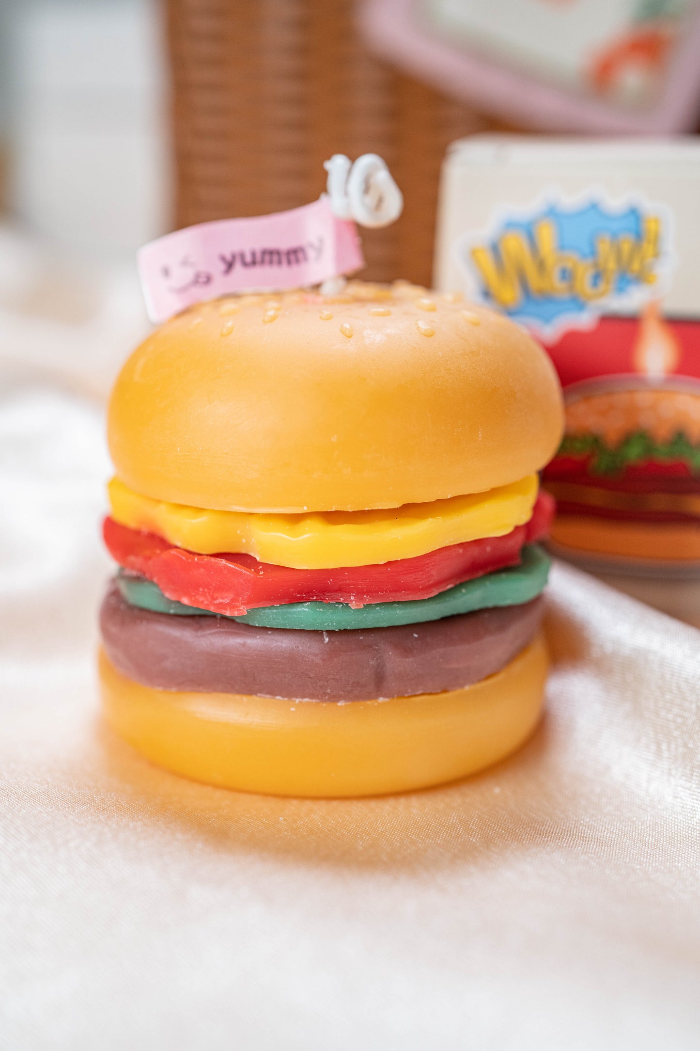 Burger Shaped Candles, Soy Wax Scented Candles