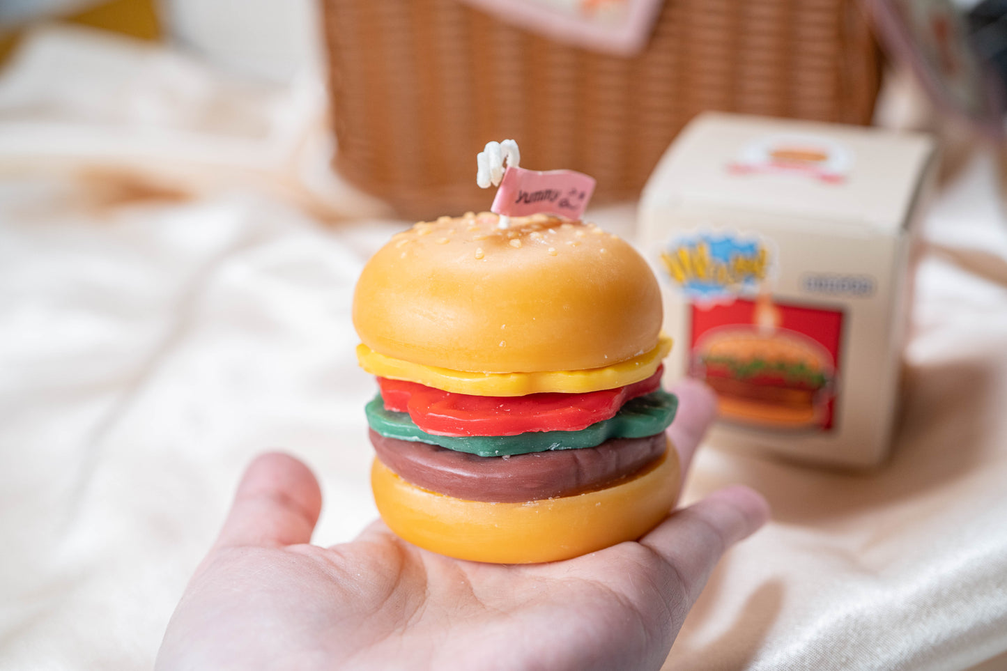 Burger Shaped Candles, Soy Wax Scented Candles