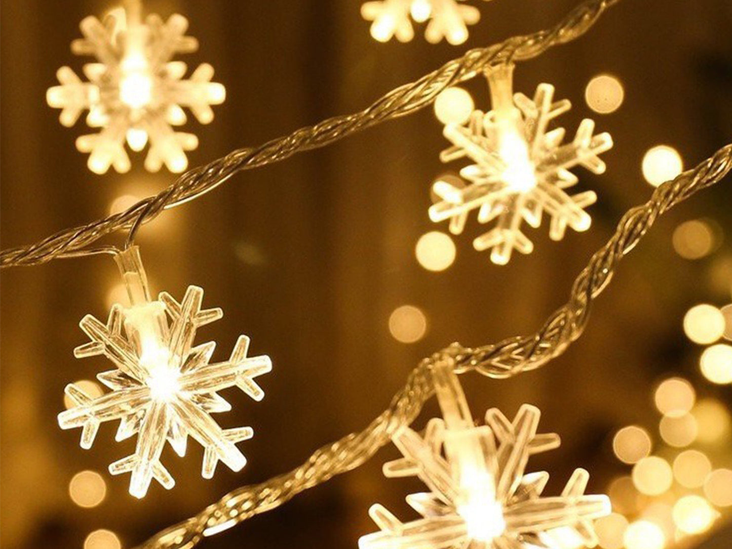 Snowflake string lights