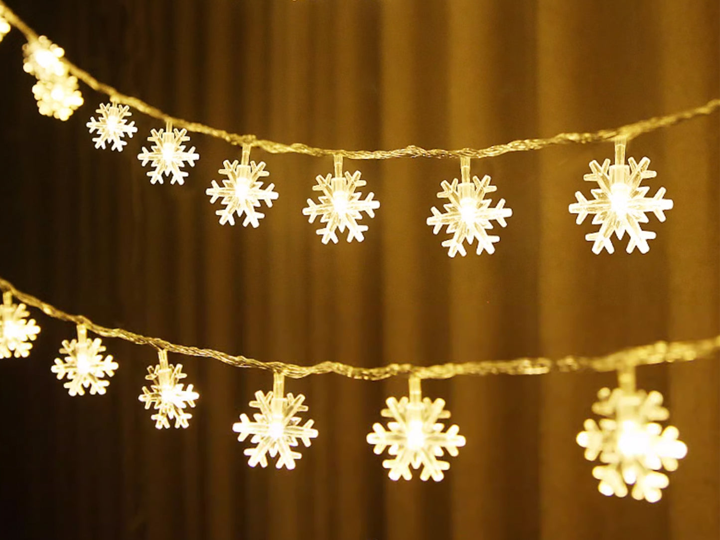 Snowflake string lights