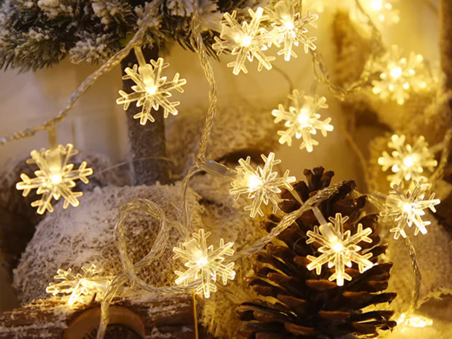 Snowflake string lights
