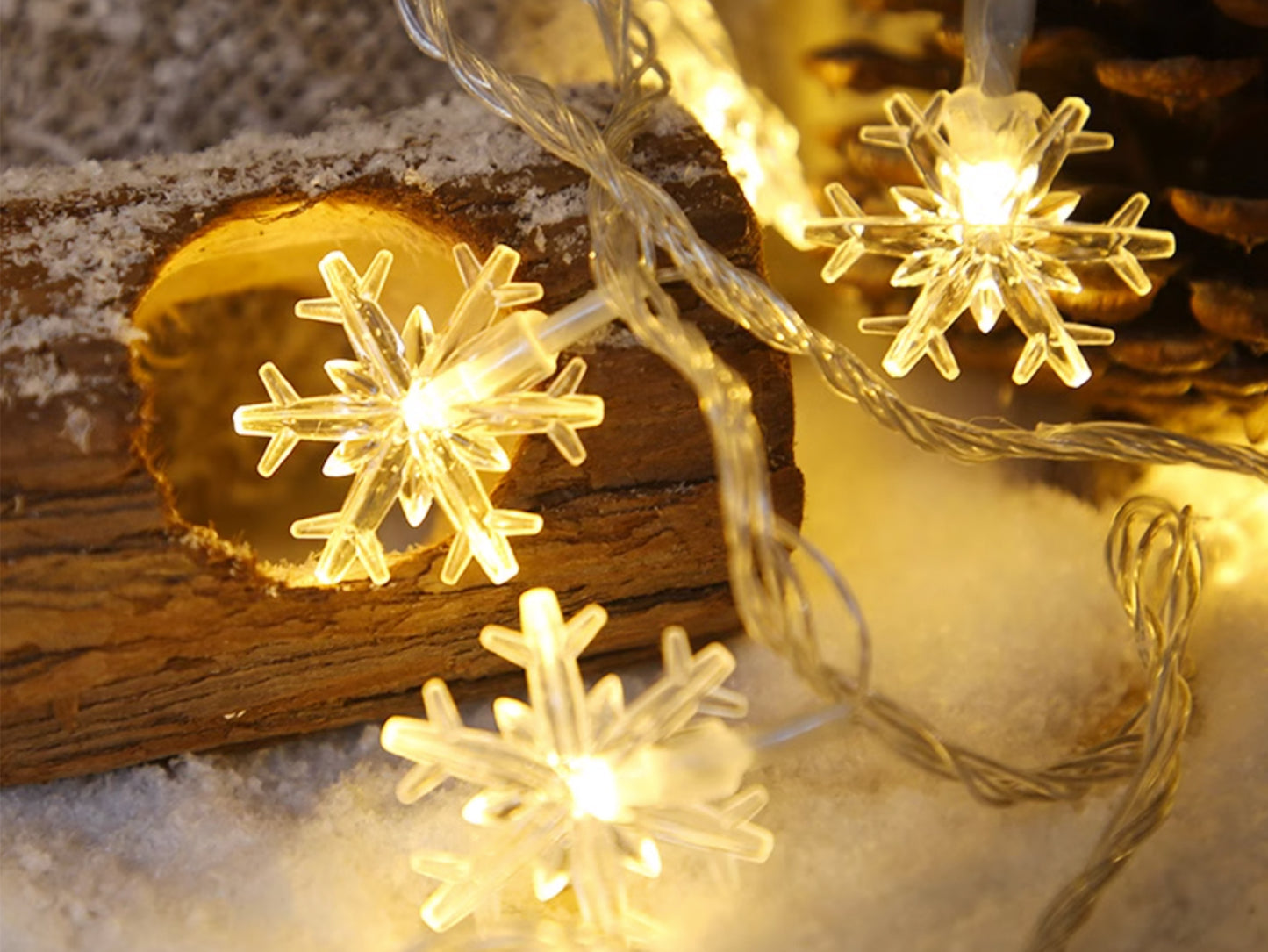 Snowflake string lights