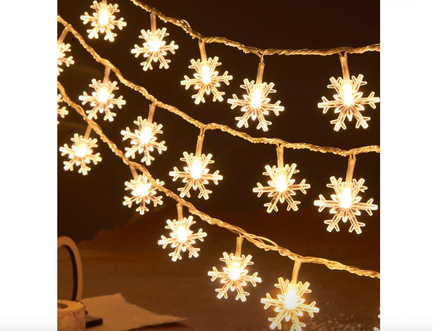 Snowflake string lights