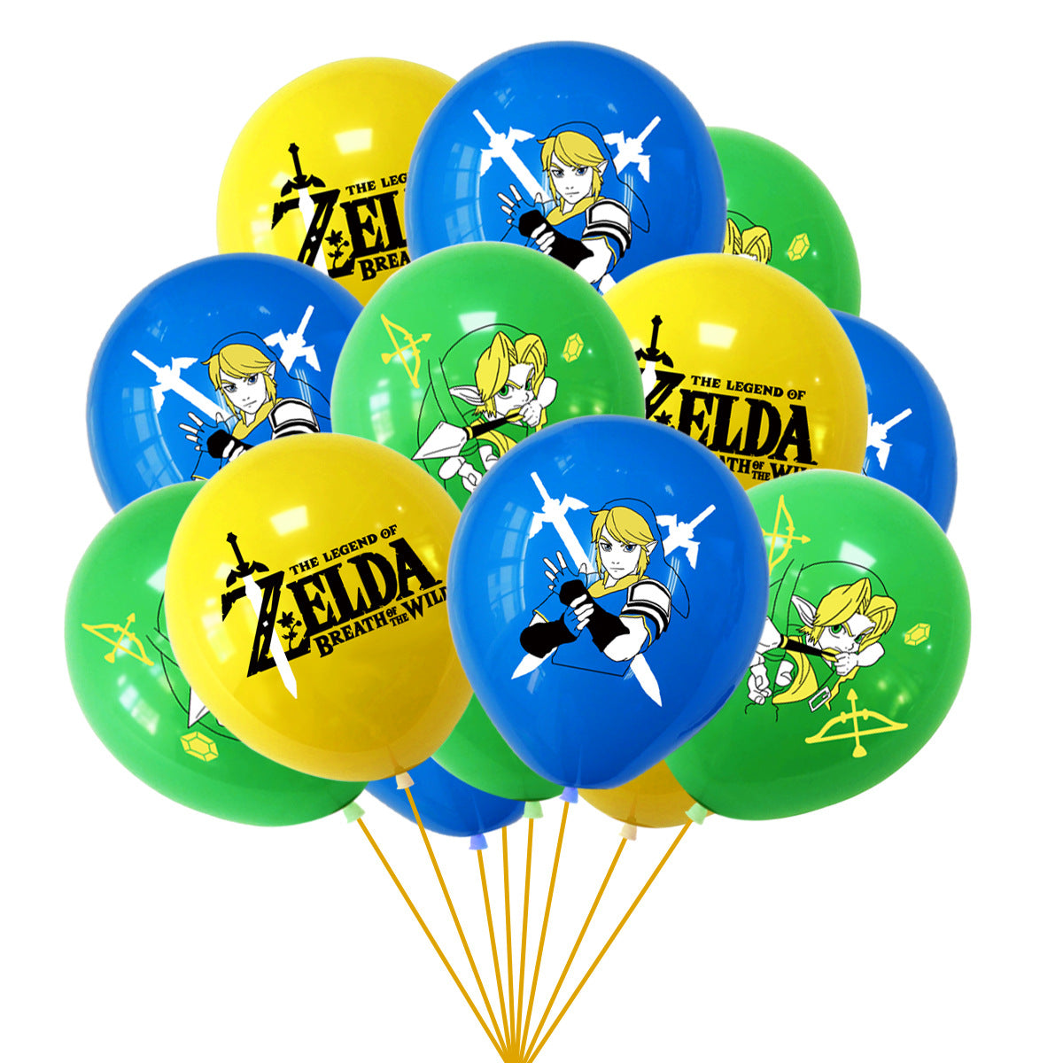 The Legend of Zelda Birthday Banners, Zelda Balloons, Zelda Cake Toppers