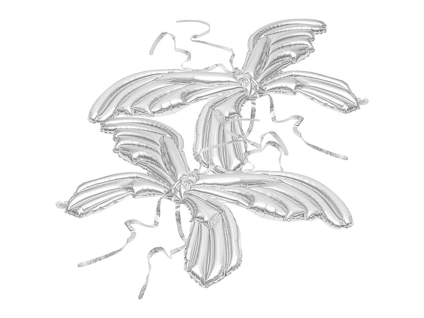 2pcs Silver Angel Wings Balloons, Butterfly Fairy Wings Balloons