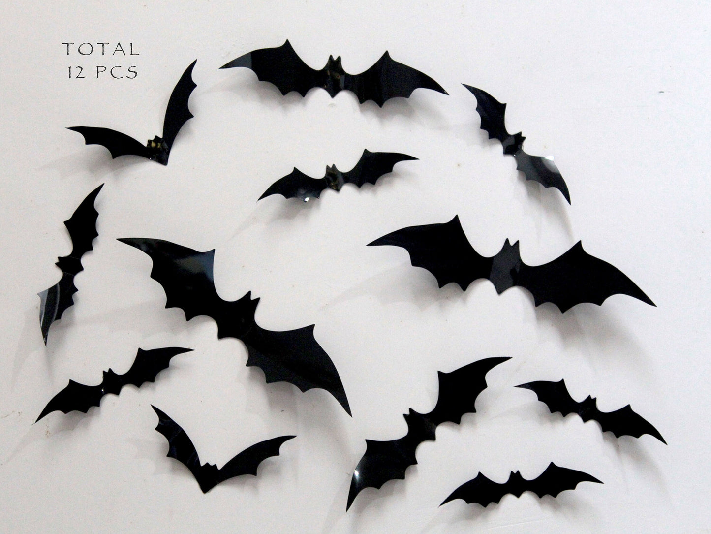 Hanging Halloween Pumpkin Banner, 3D Bats Wall Decor