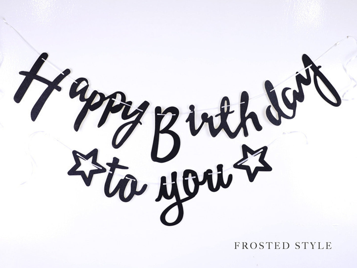 Birthday Bunting Banner, Birthday Party Decor, Shiny Star