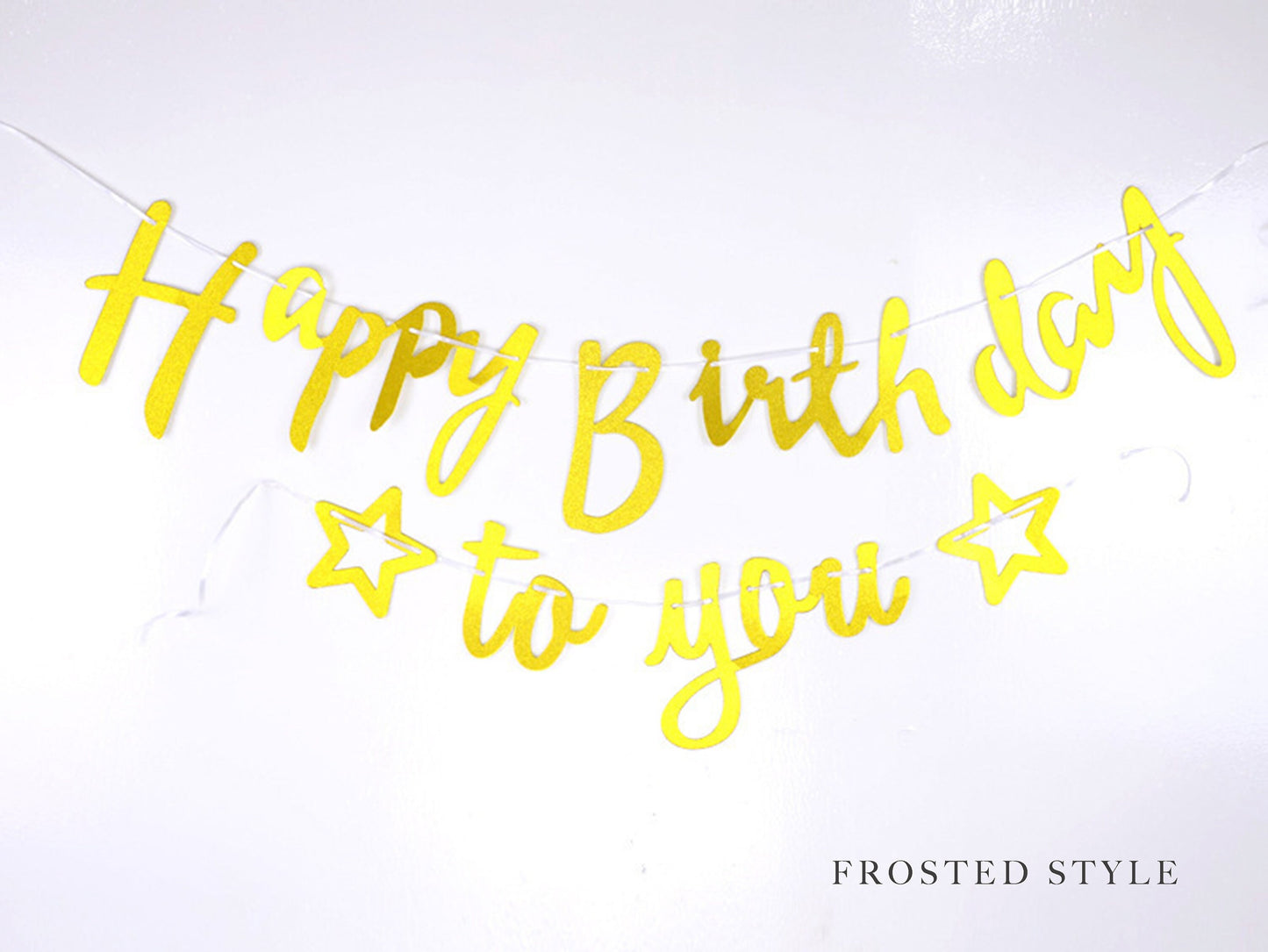 Birthday Bunting Banner, Birthday Party Decor, Shiny Star