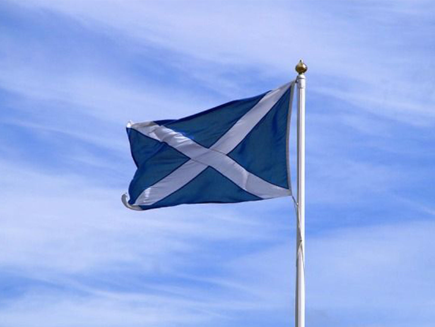 Flag of Scotland, St Andrew's Cross, Double Stitched, 5FT x 3FT