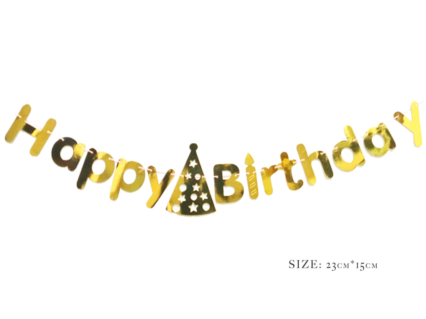 Birthday Hat Banner, Birthday Party Bunting with Hat